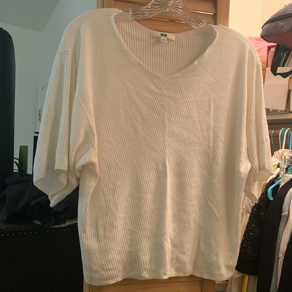White Uniqlo Blouse